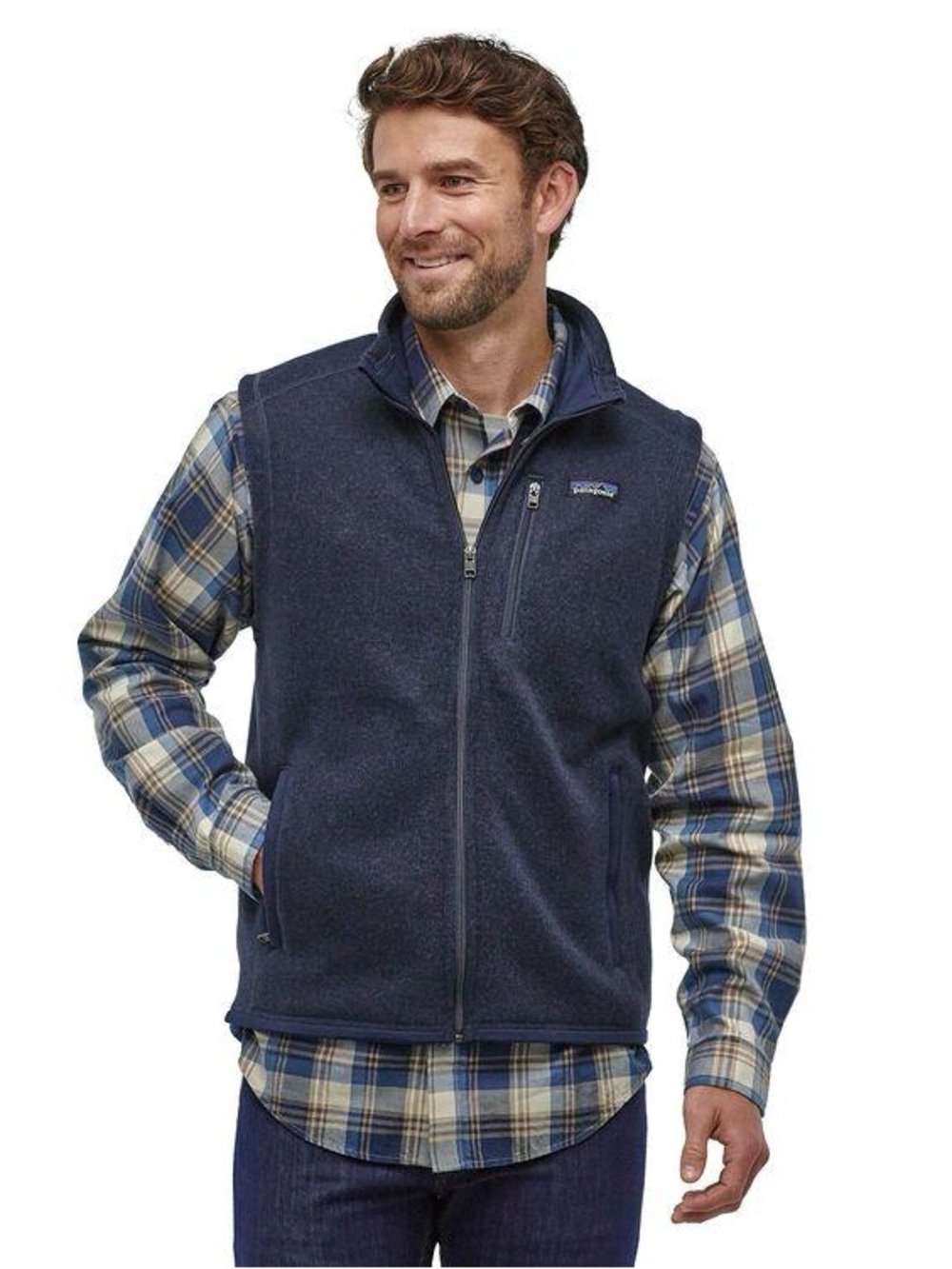 Patagonia Men’s Navy Zip Fleece Vest